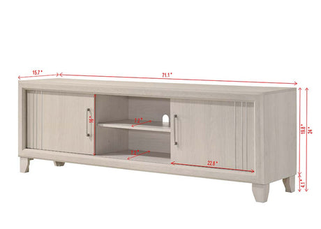 Charlie White Tv Stand by Crown Mark at Eve Furniture