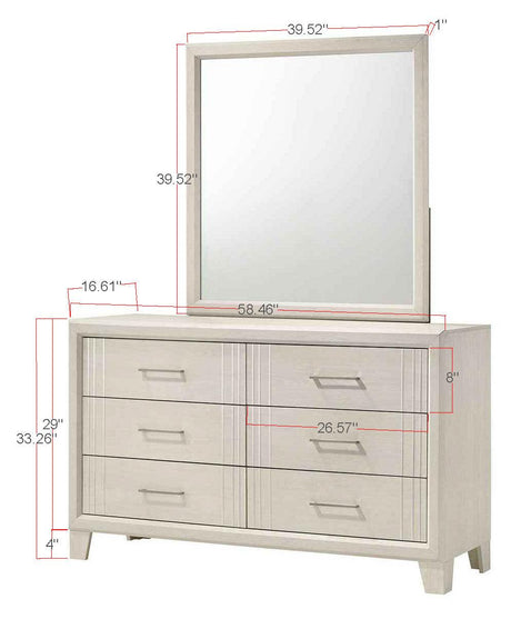 Charlie White Dresser by Crown Mark at Eve Furniture