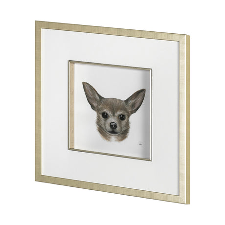 Charlote (Chihuahua) by Mercana Studio Hand Embellished Textured Framed Art Print Matted under Glass by Mercana at Eve Furniture