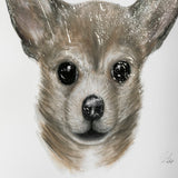 Charlote (Chihuahua) by Mercana Studio Hand Embellished Textured Framed Art Print Matted under Glass by Mercana at Eve Furniture