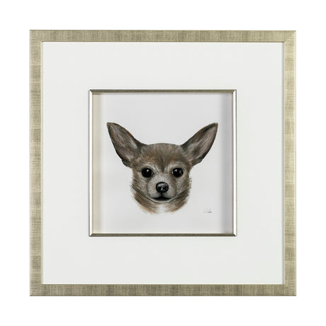 Charlote (Chihuahua) by Mercana Studio Hand Embellished Textured Framed Art Print Matted under Glass by Mercana at Eve Furniture