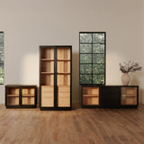 Charlotte Black Tall Cabinet by MOES at Eve Furniture