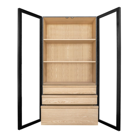 Charlotte Black Tall Cabinet by MOES at Eve Furniture