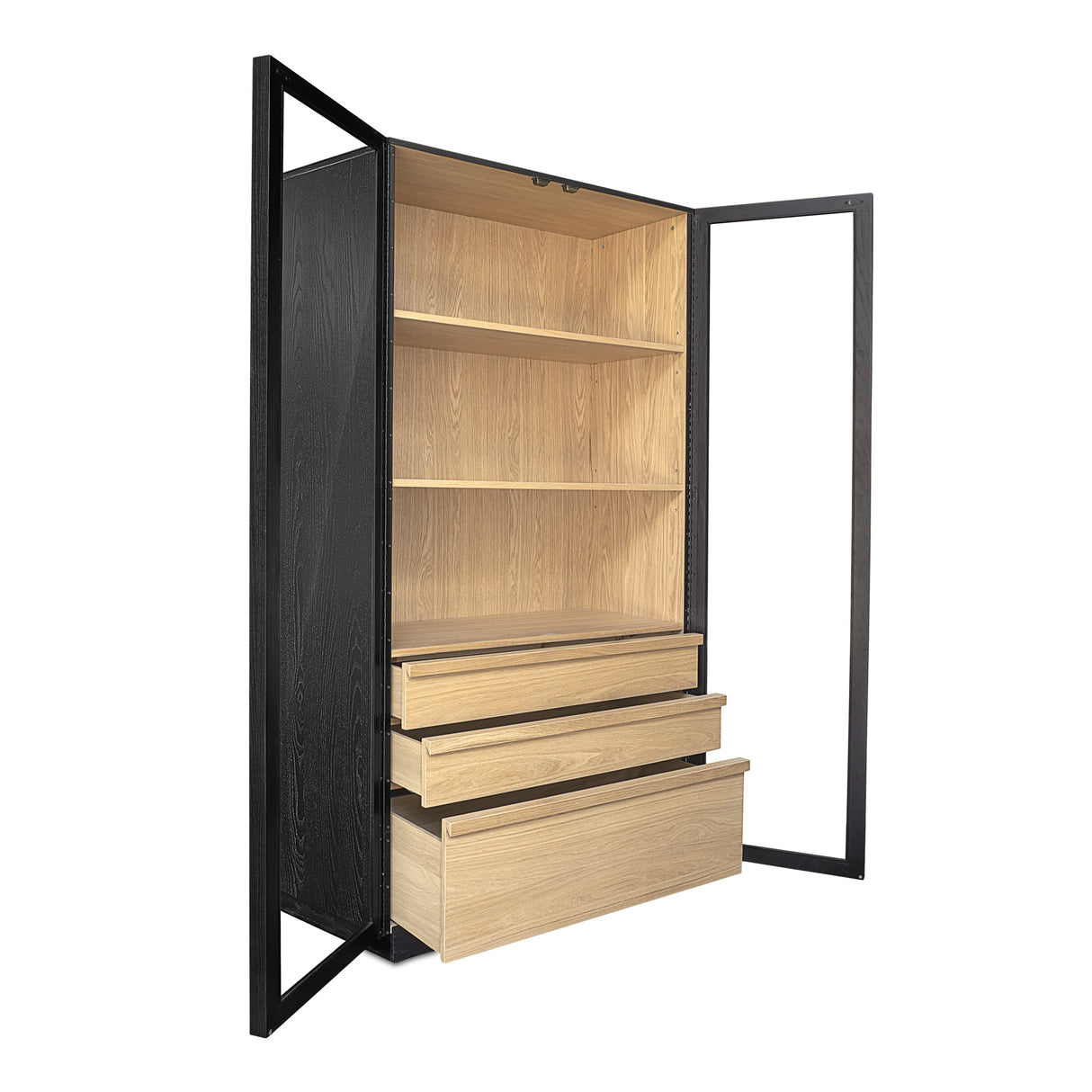 Charlotte Black Tall Cabinet by MOES at Eve Furniture