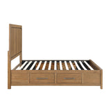 Charlotte Light Brown California King Storage Platform Bed by Homelegance at Eve Furniture