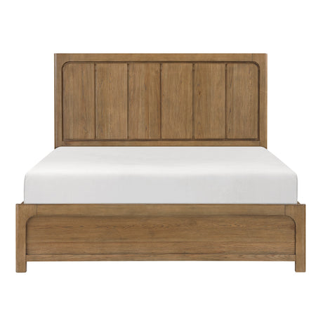 Charlotte Light Brown California King Storage Platform Bed by Homelegance at Eve Furniture