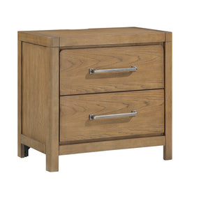 Charlotte Light Brown Nightstand by Homelegance at Eve Furniture
