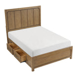 Charlotte Light Brown Queen Storage Platform Bed by Homelegance at Eve Furniture