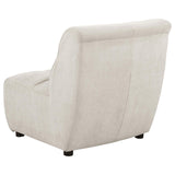 Charlotte Ivory Upholstered Curved Armless Chair