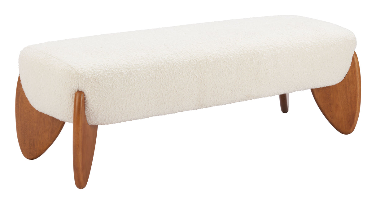Charm Ivory Bench by Zuomod at Eve Furniture