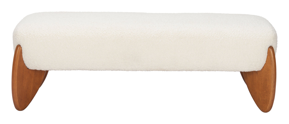 Charm Ivory Bench by Zuomod at Eve Furniture