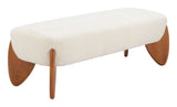 Charm Ivory Bench by Zuomod at Eve Furniture