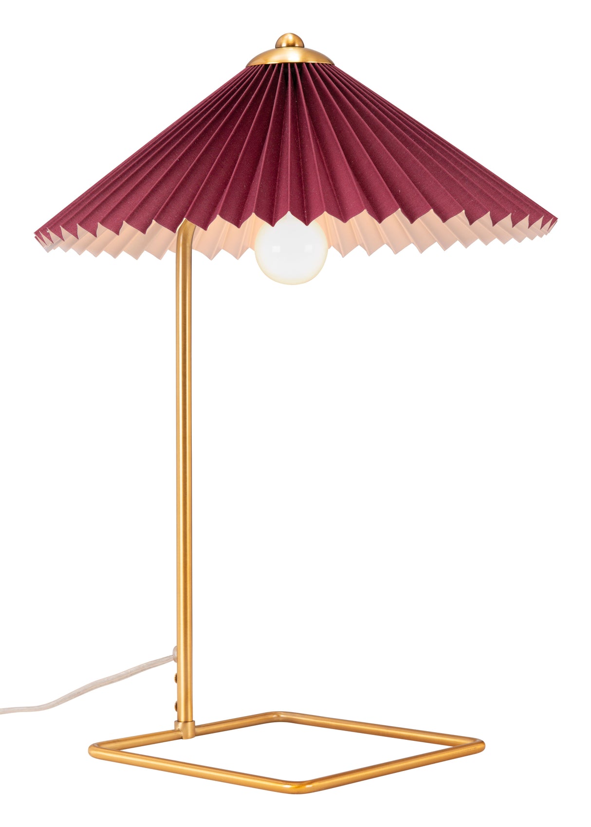 Charo Red & Gold Table Lamp by Zuomod at Eve Furniture