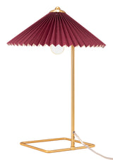 Charo Red & Gold Table Lamp by Zuomod at Eve Furniture