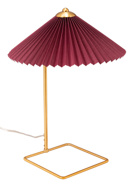 Charo Red & Gold Table Lamp by Zuomod at Eve Furniture