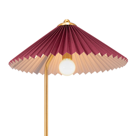 Charo Red & Gold Table Lamp by Zuomod at Eve Furniture