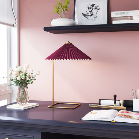 Charo Red & Gold Table Lamp by Zuomod at Eve Furniture