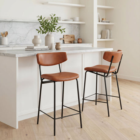 Charon Counter Stool Vintage Brown by Zuomod at Eve Furniture