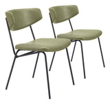 Charon Green Dining Chair (Set of 2) by Zuomod at Eve Furniture