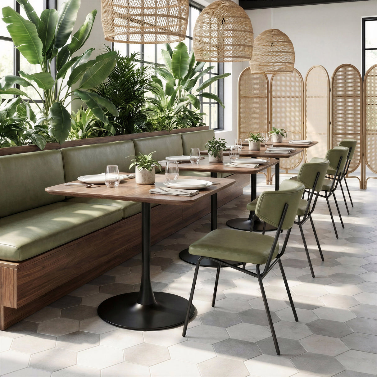 Charon Green Dining Chair (Set of 2) by Zuomod at Eve Furniture