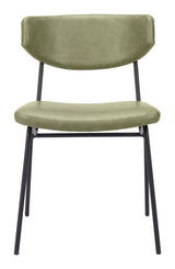 Charon Green Dining Chair (Set of 2) by Zuomod at Eve Furniture