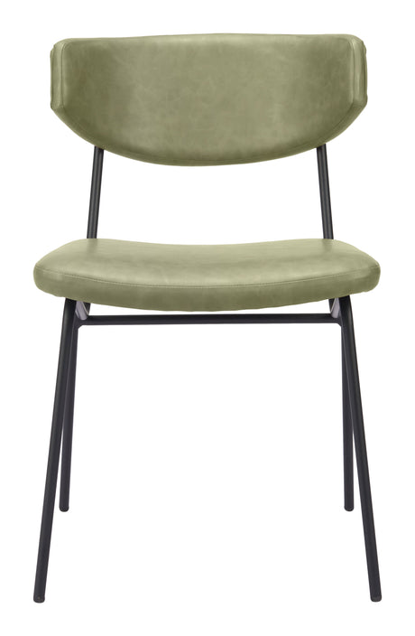 Charon Green Dining Chair (Set of 2) by Zuomod at Eve Furniture