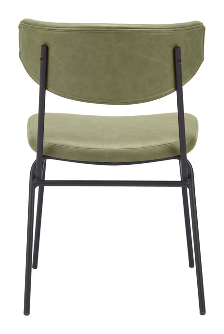 Charon Green Dining Chair (Set of 2) by Zuomod at Eve Furniture