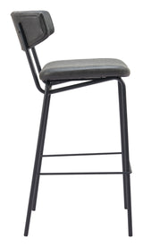 Charon Vintage Black Barstool (Set of 2) by Zuomod at Eve Furniture