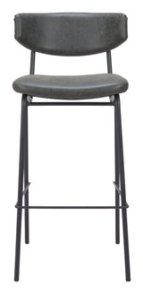 Charon Vintage Black Barstool (Set of 2) by Zuomod at Eve Furniture