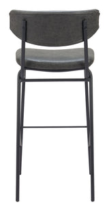 Charon Vintage Black Barstool (Set of 2) by Zuomod at Eve Furniture