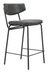 Charon Vintage Black Counter Stool (Set of 2) by Zuomod at Eve Furniture
