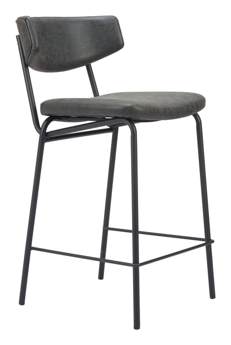 Charon Vintage Black Counter Stool (Set of 2) by Zuomod at Eve Furniture