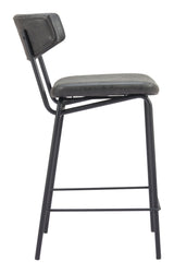 Charon Vintage Black Counter Stool (Set of 2) by Zuomod at Eve Furniture