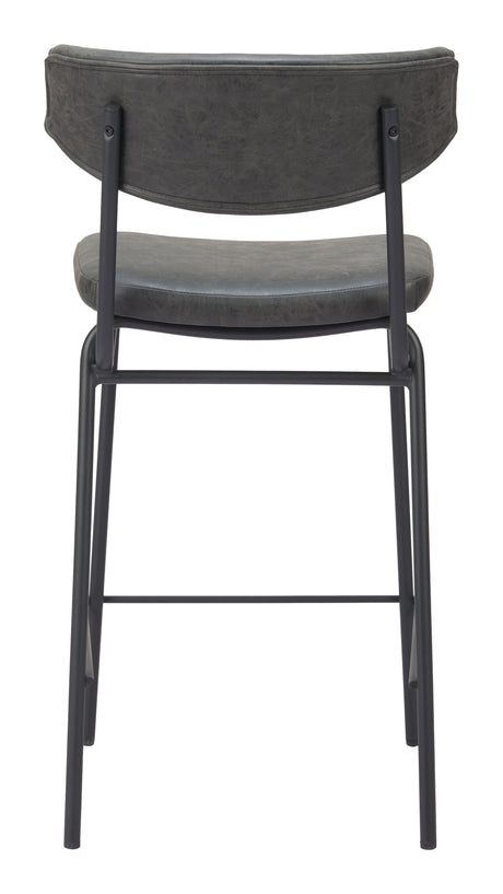 Charon Vintage Black Counter Stool (Set of 2) by Zuomod at Eve Furniture