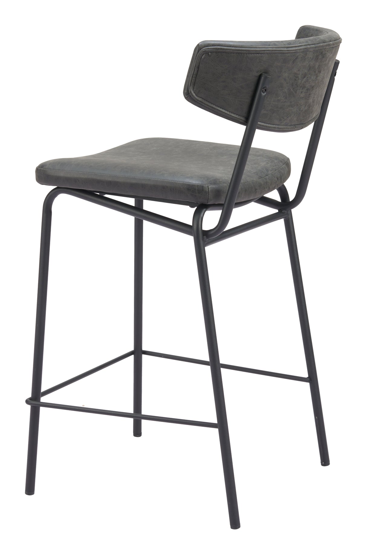 Charon Vintage Black Counter Stool (Set of 2) by Zuomod at Eve Furniture