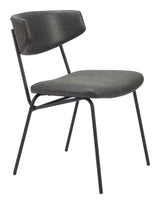 Charon Vintage Black Dining Chair (Set of 2) by Zuomod at Eve Furniture