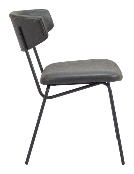 Charon Vintage Black Dining Chair (Set of 2) by Zuomod at Eve Furniture