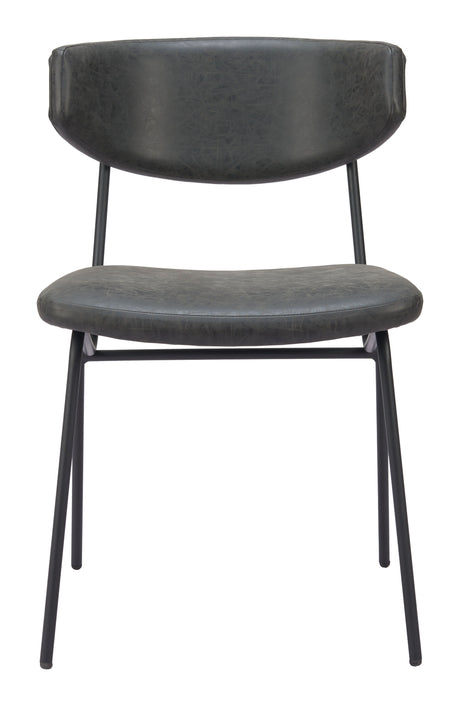 Charon Vintage Black Dining Chair (Set of 2) by Zuomod at Eve Furniture