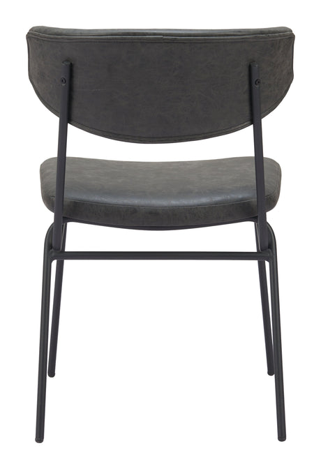 Charon Vintage Black Dining Chair (Set of 2) by Zuomod at Eve Furniture