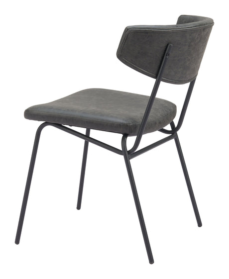 Charon Vintage Black Dining Chair (Set of 2) by Zuomod at Eve Furniture