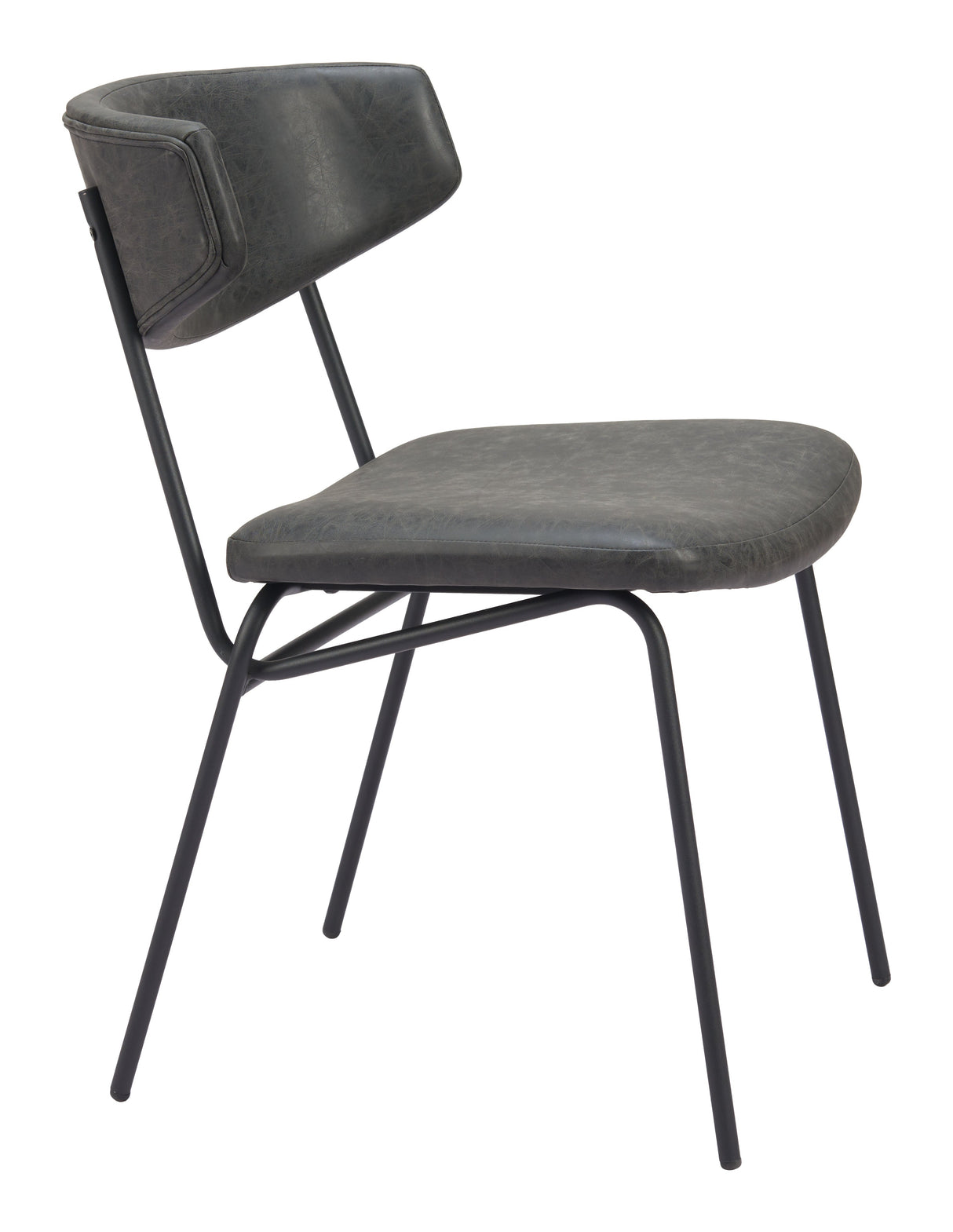 Charon Vintage Black Dining Chair (Set of 2) by Zuomod at Eve Furniture