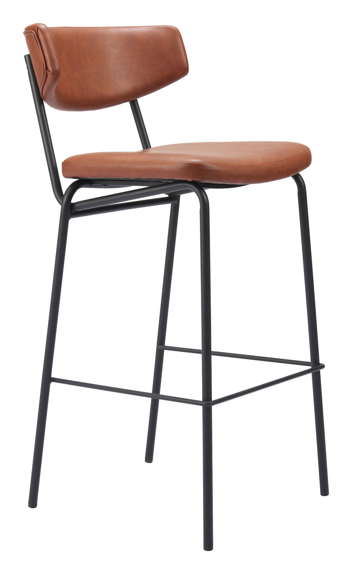 Charon Vintage Brown Barstool (Set of 2) by Zuomod at Eve Furniture