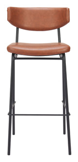 Charon Vintage Brown Barstool (Set of 2) by Zuomod at Eve Furniture
