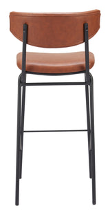 Charon Vintage Brown Barstool (Set of 2) by Zuomod at Eve Furniture