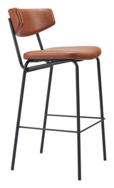 Charon Vintage Brown Barstool (Set of 2) by Zuomod at Eve Furniture