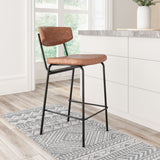 Charon Vintage Brown Counter Stool (Set of 2) by Zuomod at Eve Furniture