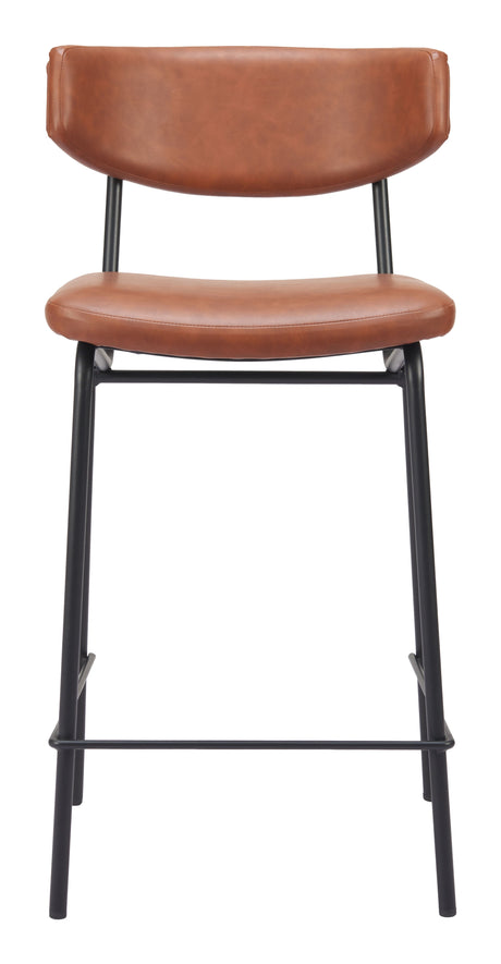 Charon Vintage Brown Counter Stool (Set of 2) by Zuomod at Eve Furniture