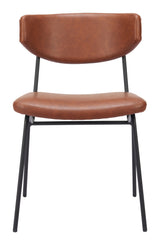 Charon Vintage Brown Dining Chair (Set of 2) by Zuomod at Eve Furniture