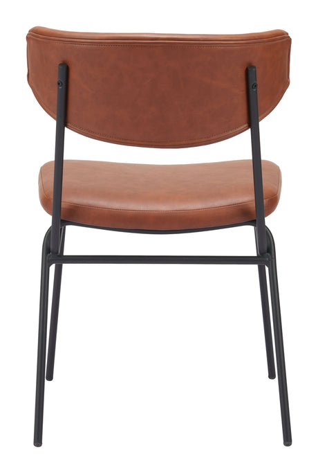 Charon Vintage Brown Dining Chair (Set of 2) by Zuomod at Eve Furniture