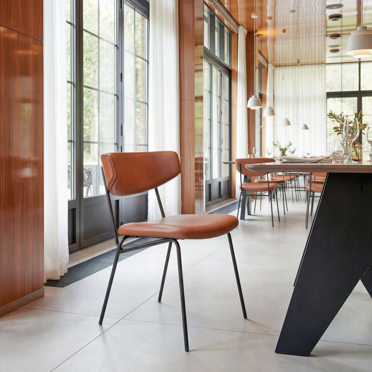 Charon Vintage Brown Dining Chair (Set of 2) by Zuomod at Eve Furniture
